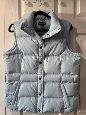 Lands' End Women's Light Blue Puffer Vest NWOT